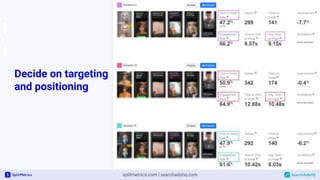 Decide on targeting
and positioning
 