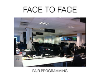 FACE TO FACE
PAIR PROGRAMMING
 
