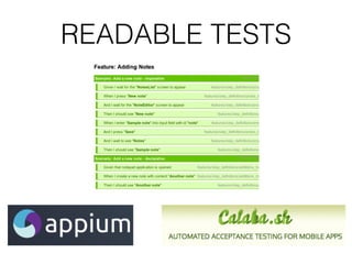 READABLE TESTS
 