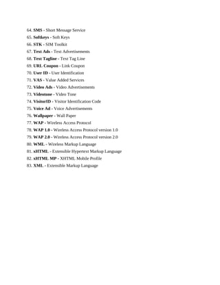 Mobile advertising acronyms