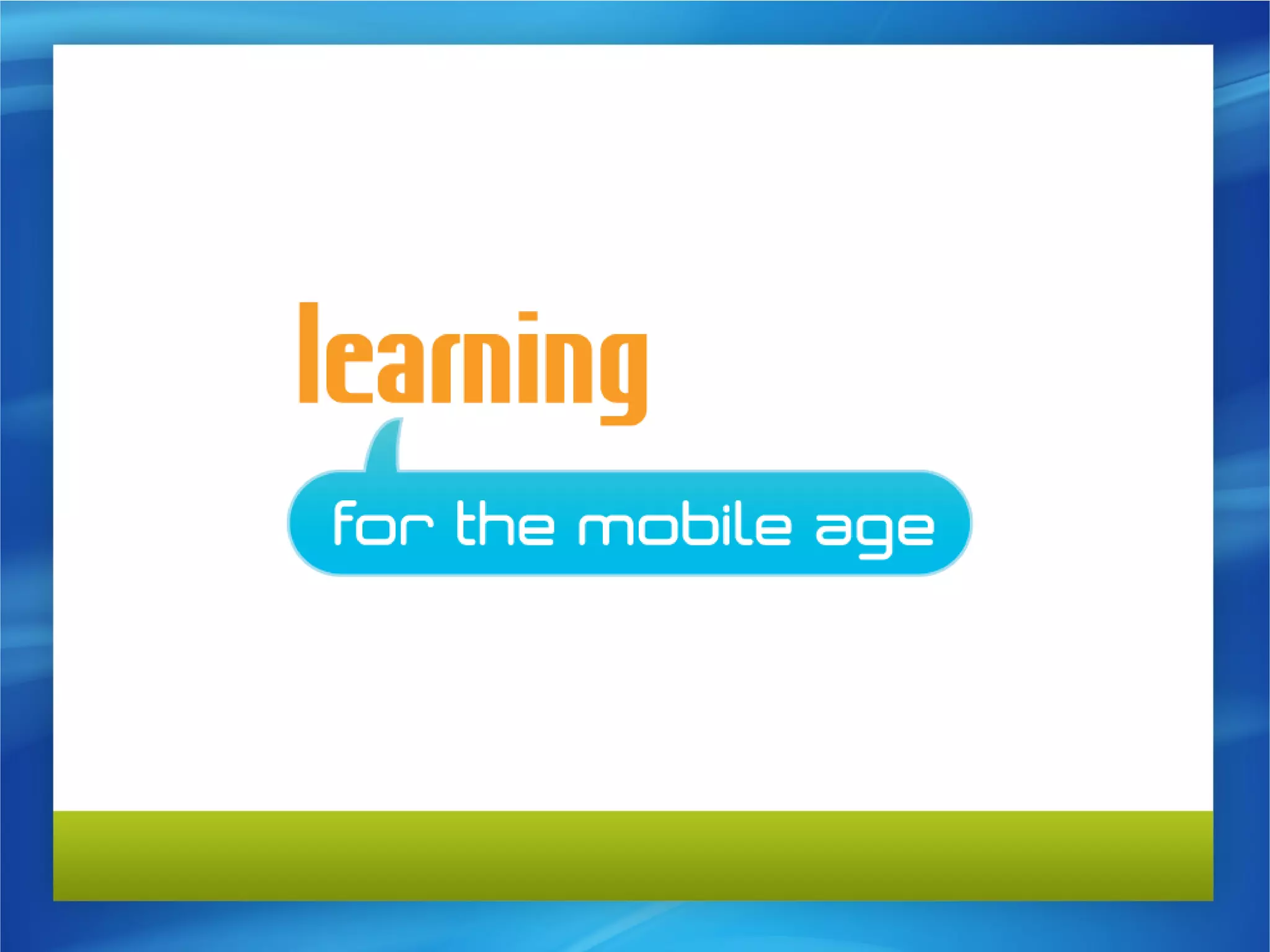 Mobile Learning Definitions