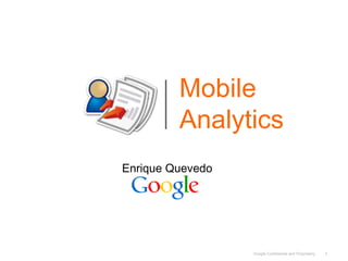 1 MobileAnalytics Enrique Quevedo 