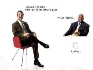 i can run 2.37 miles
while i get to the contacts page


                               i'm still loading...
 