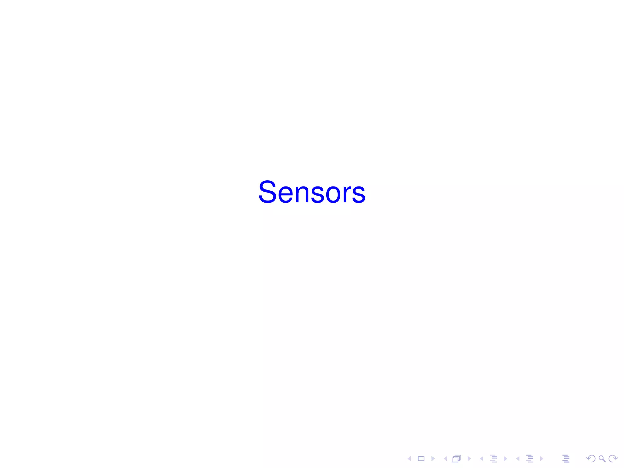 Sensors
 