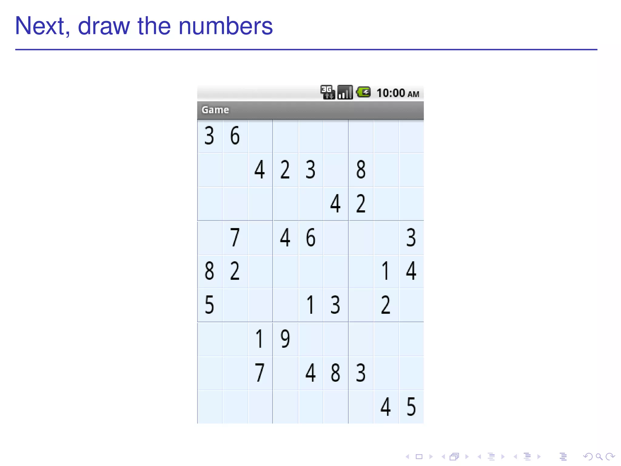 Next, draw the numbers
 