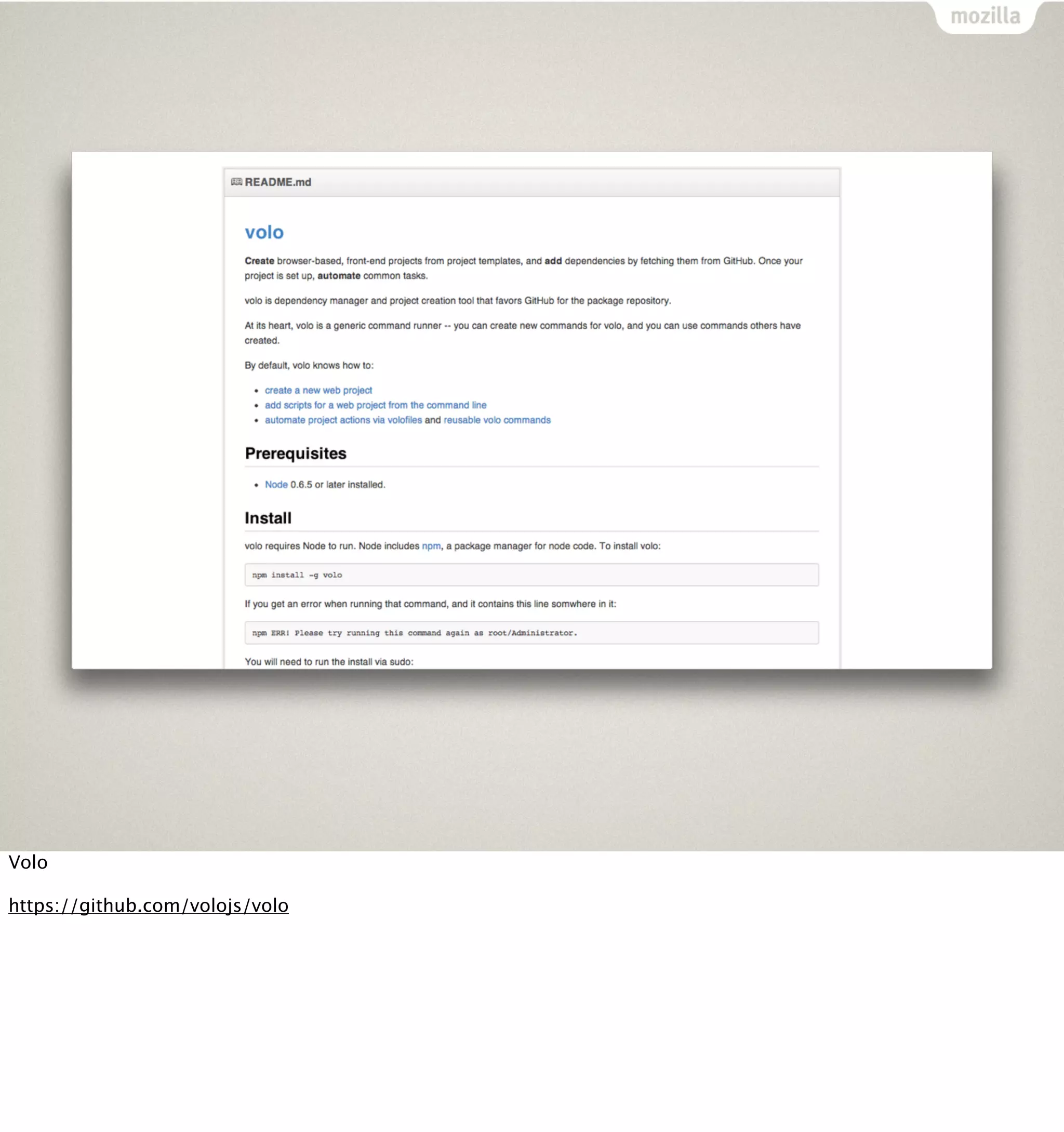 Volo

https://github.com/volojs/volo
 