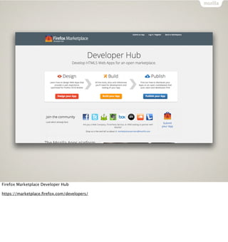 Firefox Marketplace Developer Hub

https://marketplace.ﬁrefox.com/developers/
 