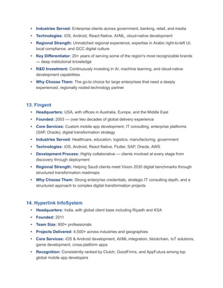 Top Mobile App Development Companies in Riyadh, Saudi Arabia | PDF