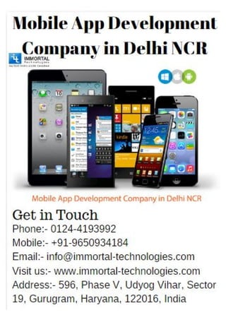Mobile app development company in Delhi NCR