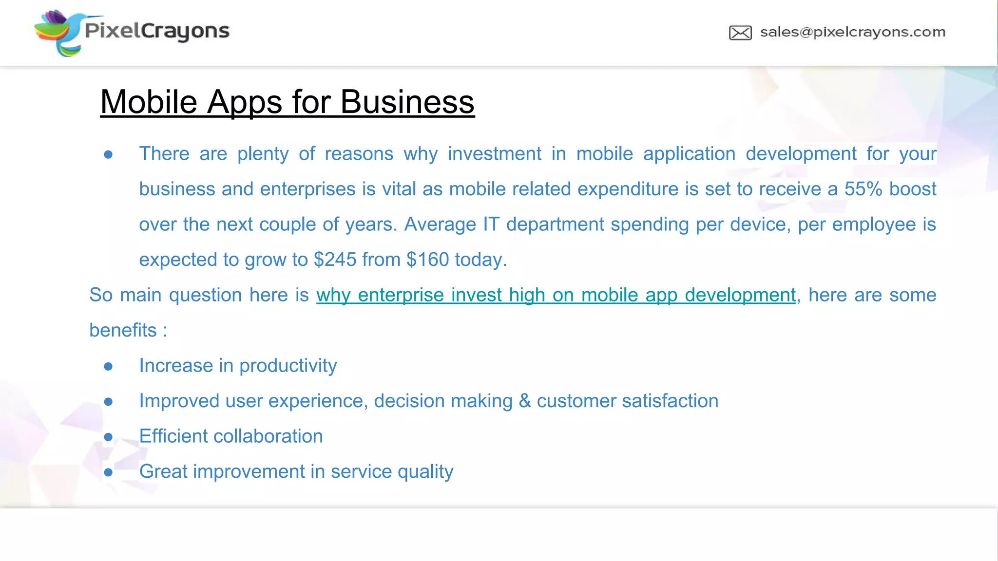 Mobile App Development Services @PixelCrayons | PDF