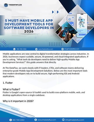 Mobile App Development Services | The Dataflux | PPTX