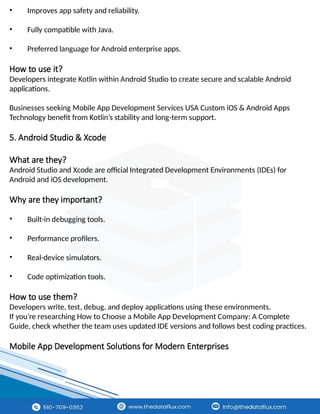 Mobile App Development Services | The Dataflux | PPTX
