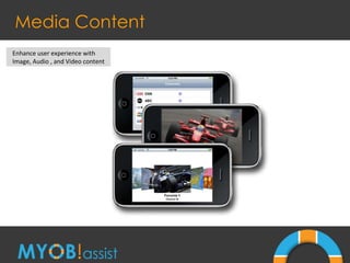 Media Content Enhance user experience with Image, Audio , and Video content 