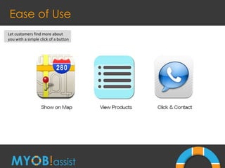 Ease of Use Let customers find more about you with a simple click of a button 