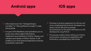 MOBILE APP DEVELOPMENT USING PYTHON | PPTX