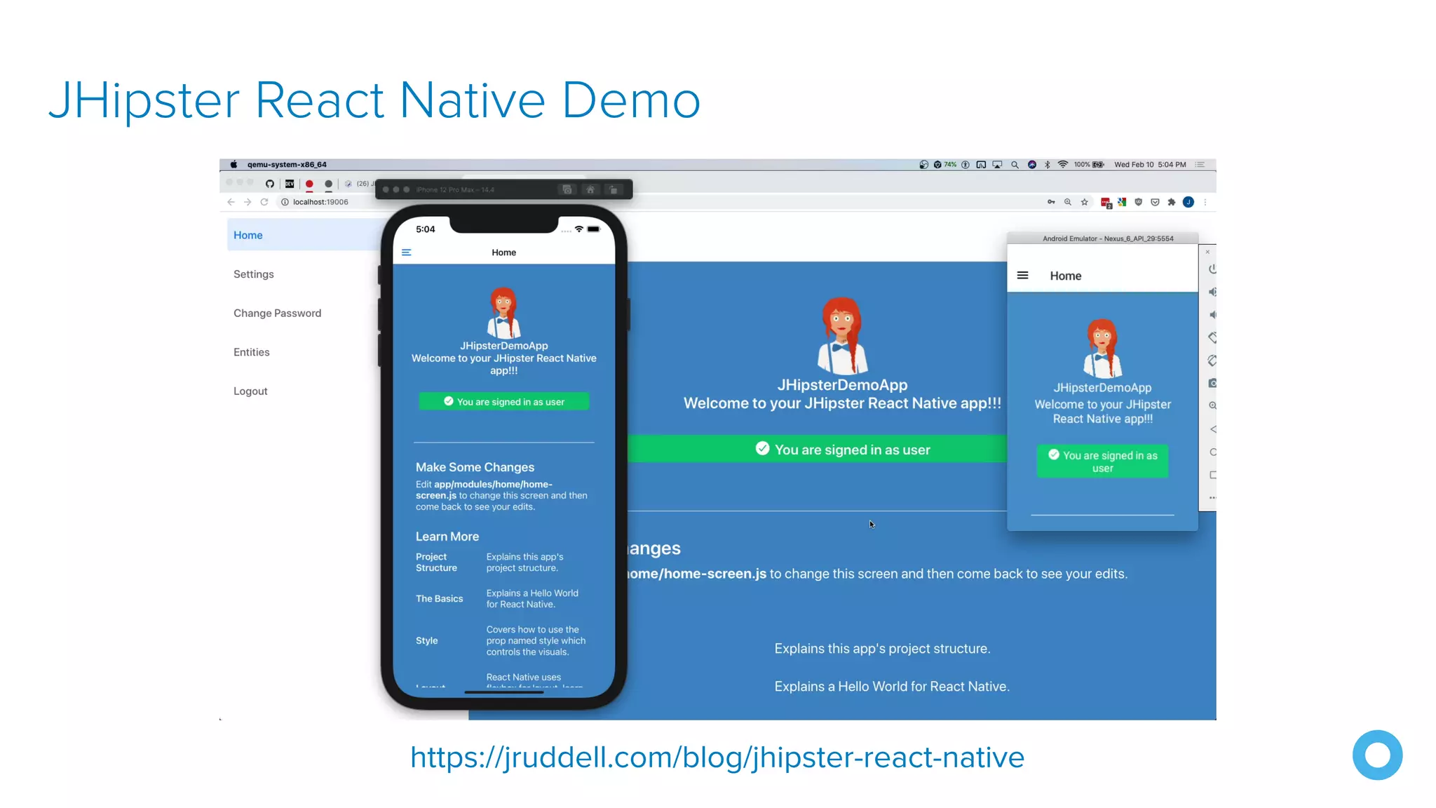 JHipster React Native Demo https://jruddell.com/blog/jhipster-react-native 