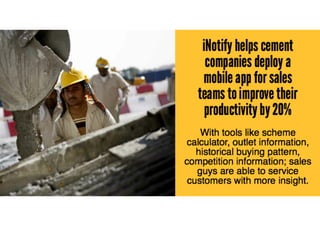 Mobile app for cement companies