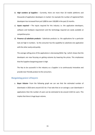 b) High numbers of Suppliers - Currently, there are more than 10 mobile platforms and

     thousands of application devel...