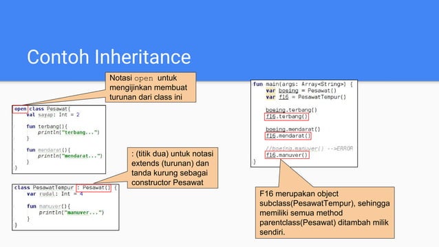 Mobile Application 2 Pertemuan 3 Dasar Kotlin Object Oriented ...