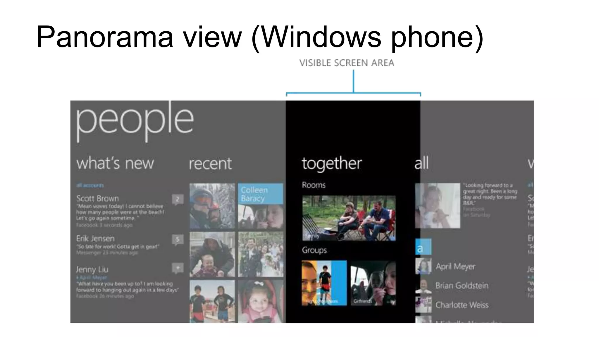 Panorama view (Windows phone)
 