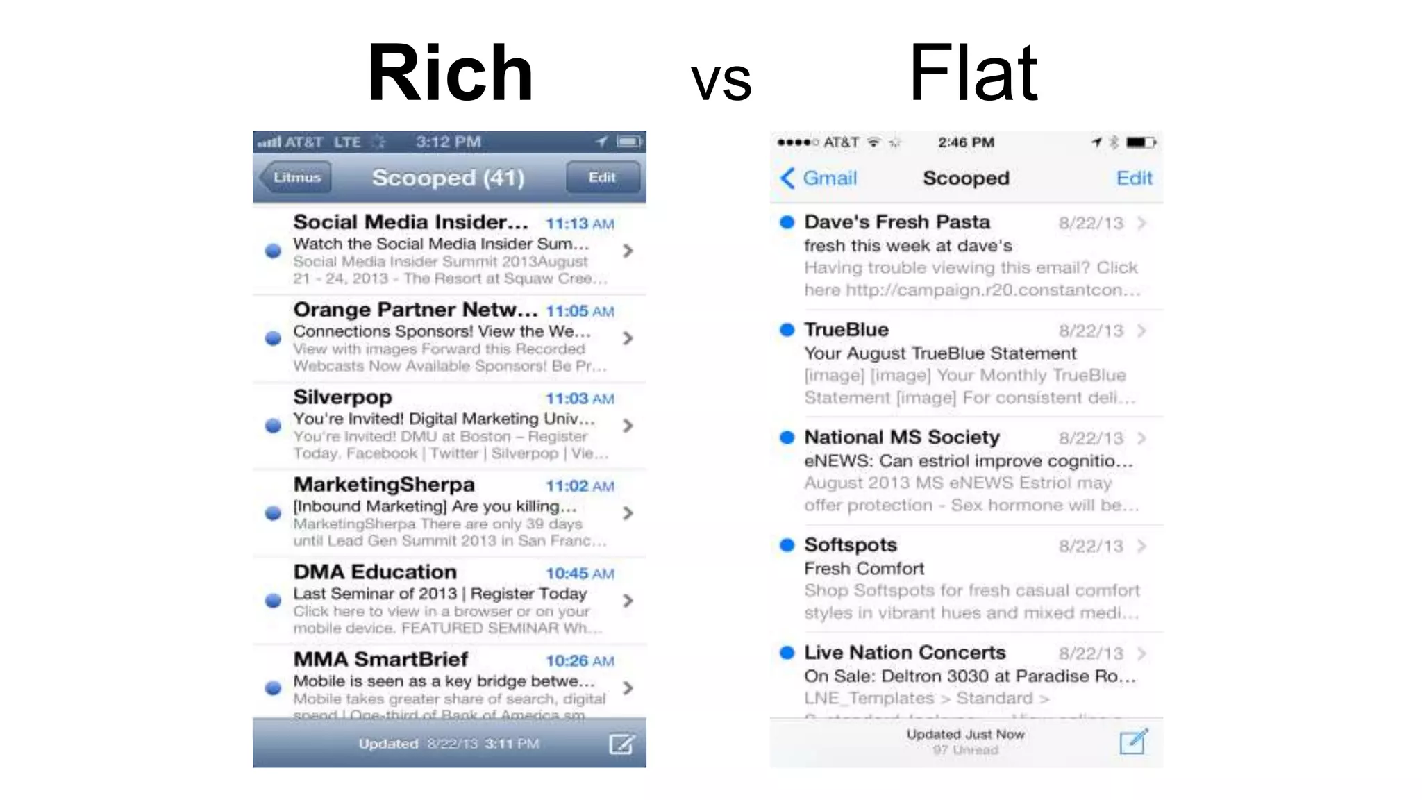 Rich vs Flat
 