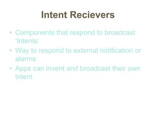 Intent Example Mobile App Development Mobile application development | PPTX