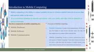 Mobile Application Development Handout by Tariku | PPTX