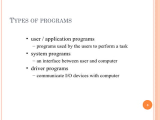 TYPES OF PROGRAMS
6
 
