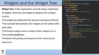 Java Containes Vitgets Mobile Applications Development class 03-starting with flutter | PPTX