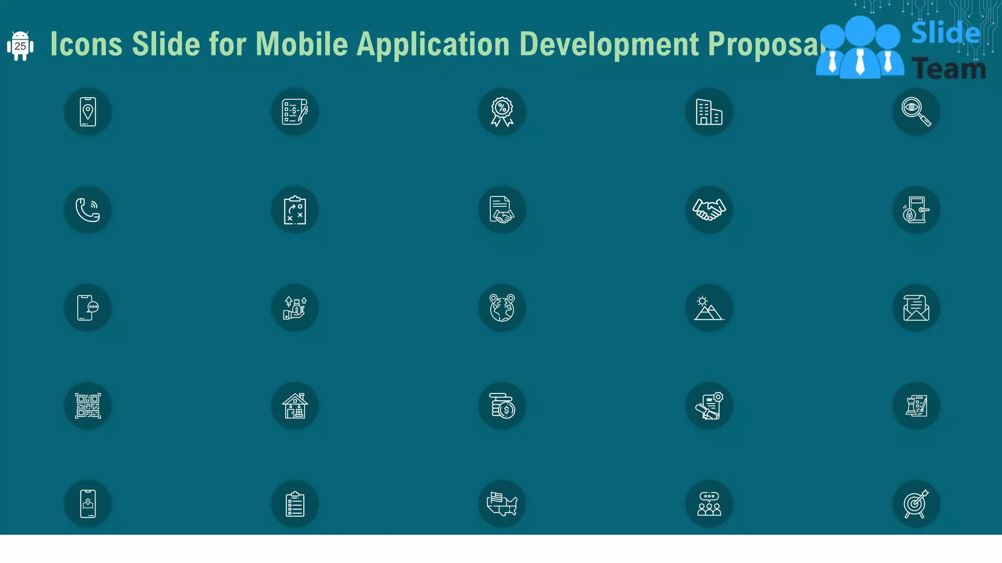 Icons Slide for Mobile Application Development Proposal25
 