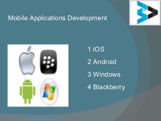 Mobile Applications Development
1 iOS
2 Android
3 Windows
4 Blackberry
www.brainvire.com
 