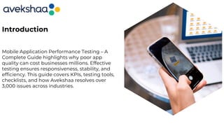 Mobile Application Performance Testing – A Complete Guide | PDF