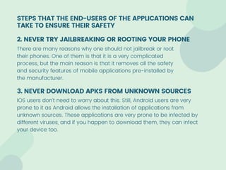 Tips of Mobile Application Security | PDF