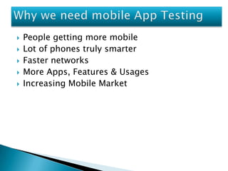 Mobile Application Testing | PPTX