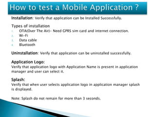 Mobile Application Testing | PPTX