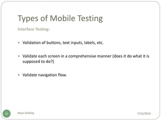 Mobile Application Testing | PPTX