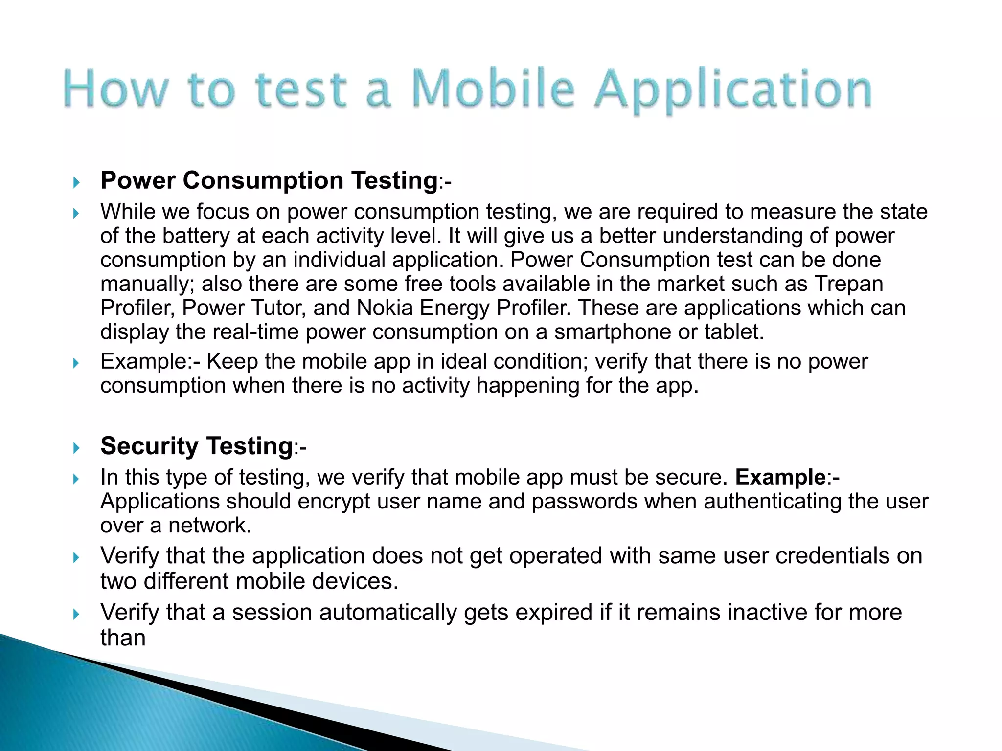 Mobile application testing tutorial | PPTX | Computer Software and ...