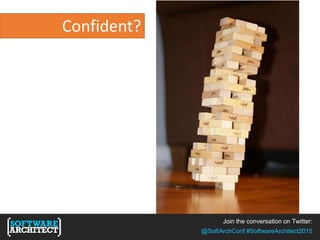 Join the conversation on Twitter:
@SoftArchConf #SoftwareArchitect2015
Confident?
 