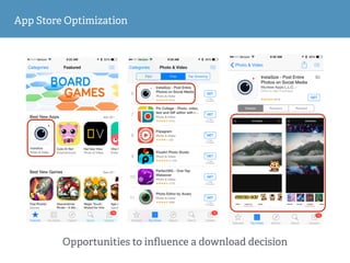 App Store Optimization
Opportunities to inﬂuence a download decision
InstaSize
Photo & Video
 