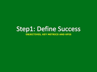 OBJECTIVES, KEY METRICS AND KPIS
 