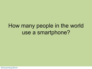 How many people in the world
use a smartphone?
 