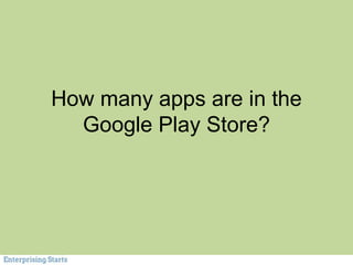 How many apps are in the
Google Play Store?
 