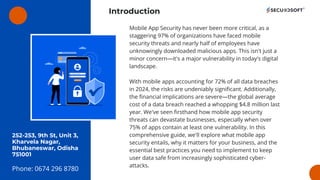 Mobile App Security: How to Keep User Data Safe from Cyber Attacks | PDF