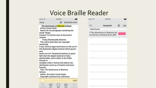 Voice Braille Reader
 