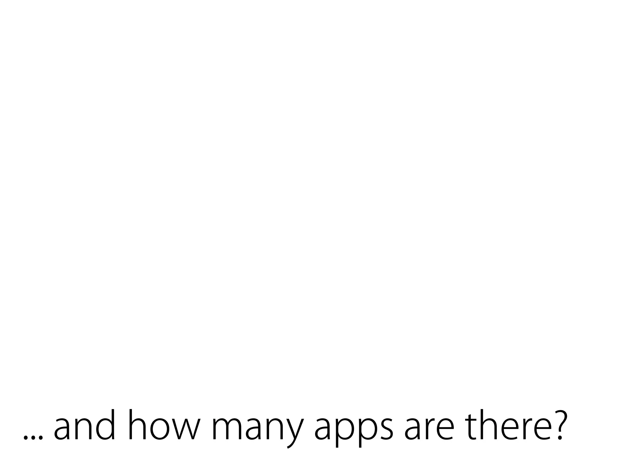 ... and how many apps are there?
 