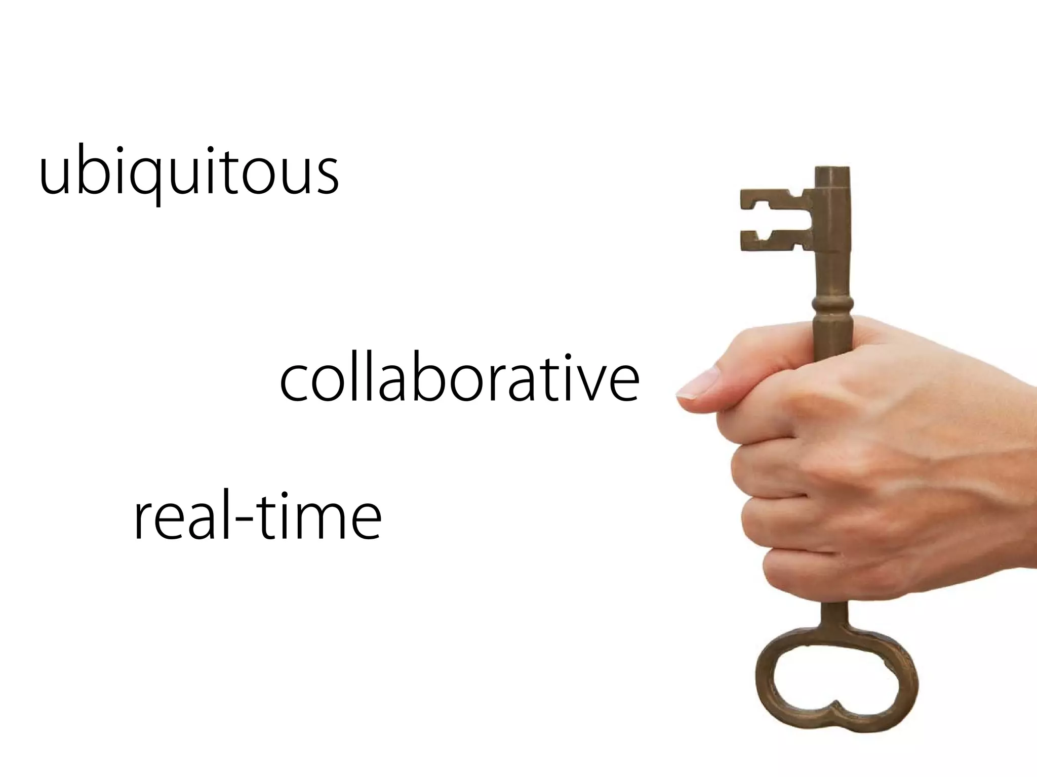 ubiquitous


        collaborative

   real-time
 