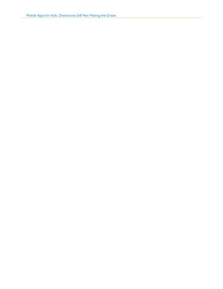 Mobile Apps for Kids: Disclosures Still Not Making the Grade

 