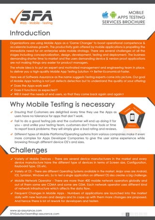 Mobile Apps Testing Services Brochure | PDF