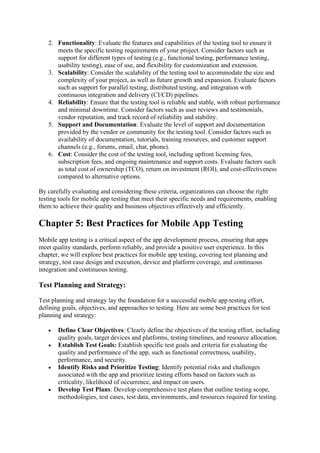 A Developer's Guide to Mobile App Testing | PDF | Computer Software and ...