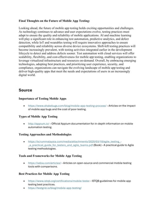 A Developer's Guide to Mobile App Testing | PDF